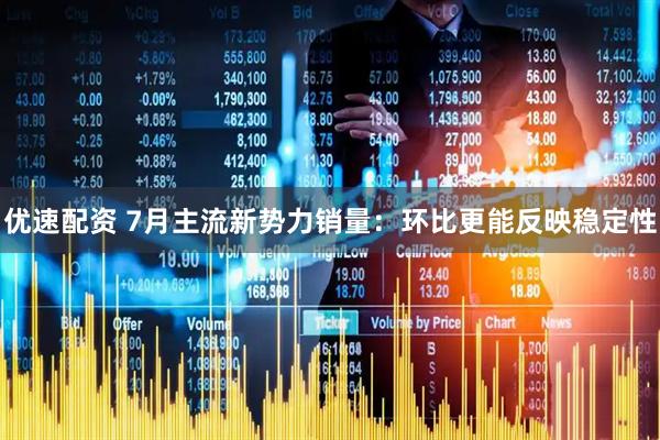 优速配资 7月主流新势力销量：环比更能反映稳定性