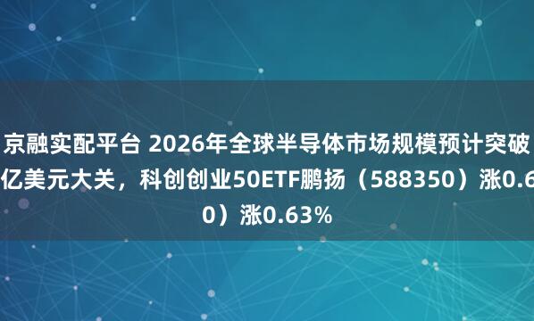 京融实配平台 2026年全球半导体市场规模预计突破1万亿美元大关，科创创业50ETF鹏扬（588350）涨0.63%